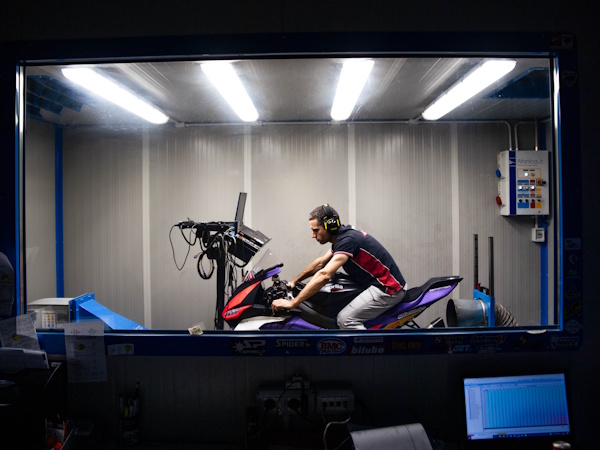 Aprilia rs660 banco prova